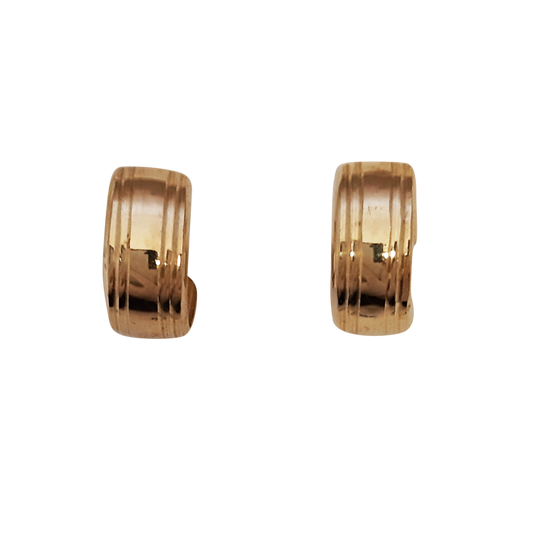 9ct Wide Half Hoop