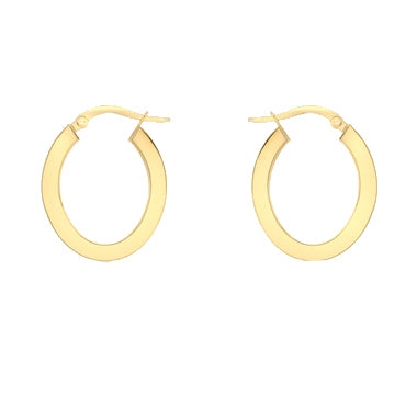 9ct Hoop Oval Sq Tube