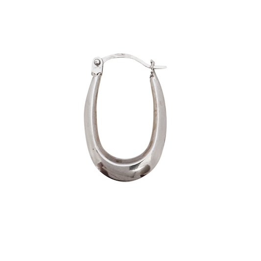 9ct Wg Oval Creole