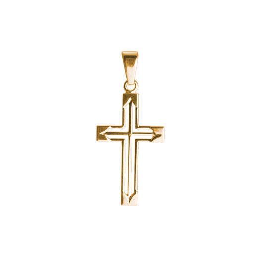 9ct 21mm Open Cross