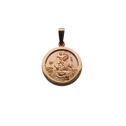 9ct 15mm St Chris Round