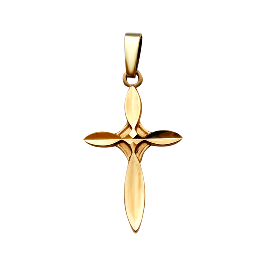 9ct Shaped D/C Cross