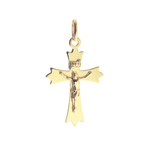 9ct 23mm Crucifix w Shaped Ends