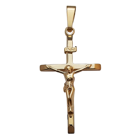 9ct 31mm Crucifix INRI