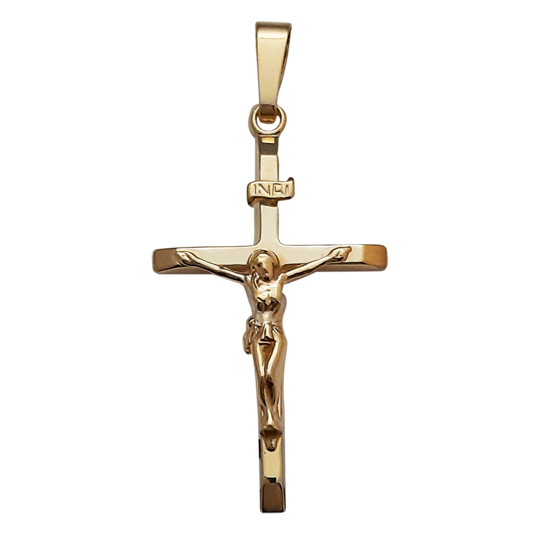 9ct 31mm Crucifix INRI