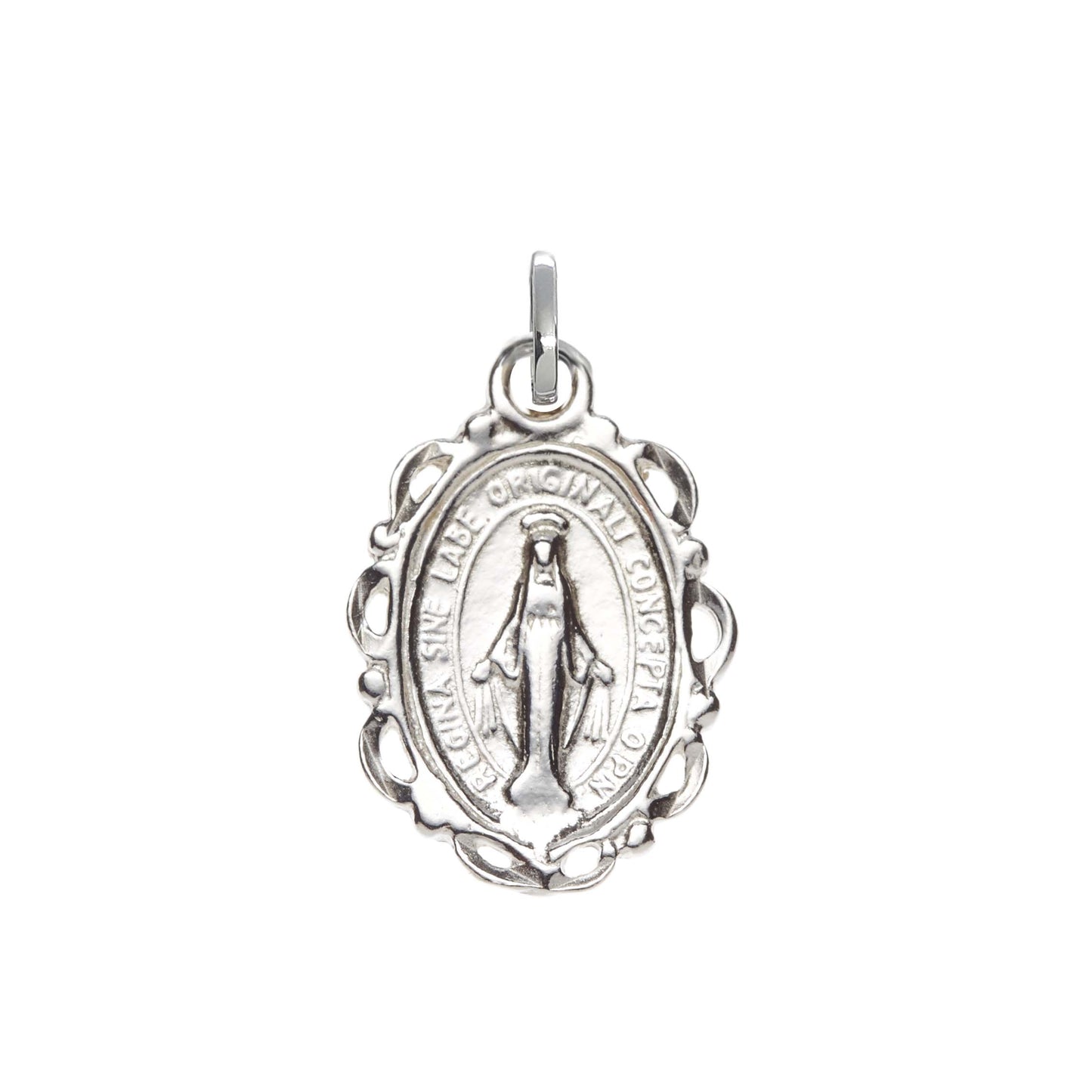 9ct White Gold Miraculous Medal