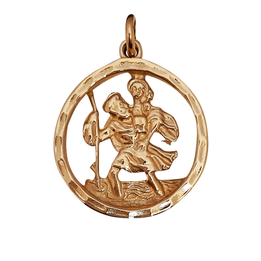 9ct 21mm Open St Chris