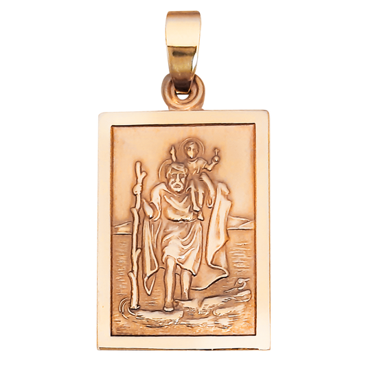 9ct 24mm St Chris Rectangle