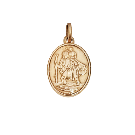 9ct St Christopher Oval