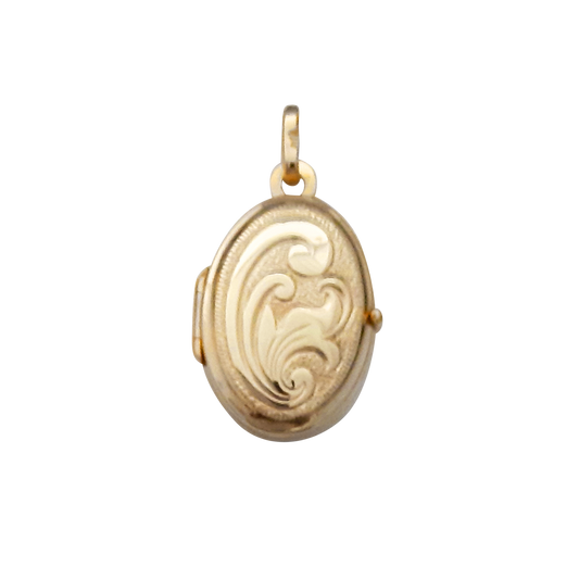 9ct 16mm Oval Flower