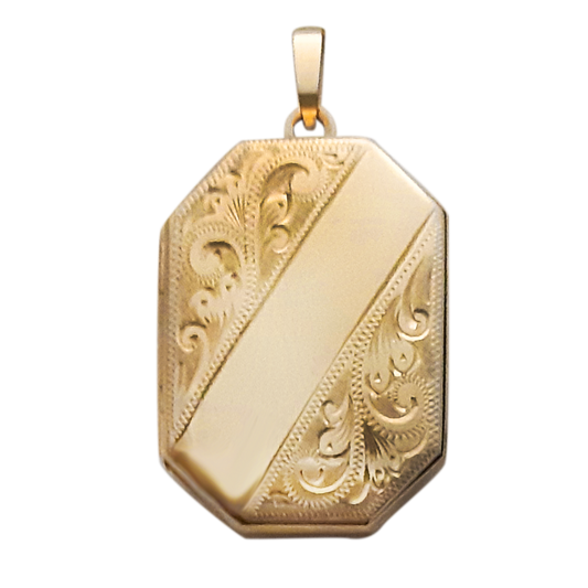 9ct 24mm Rect Locket