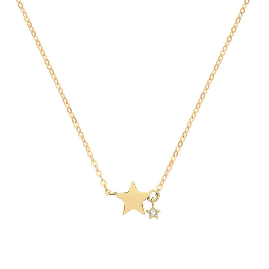 9ct Star with drop CZ