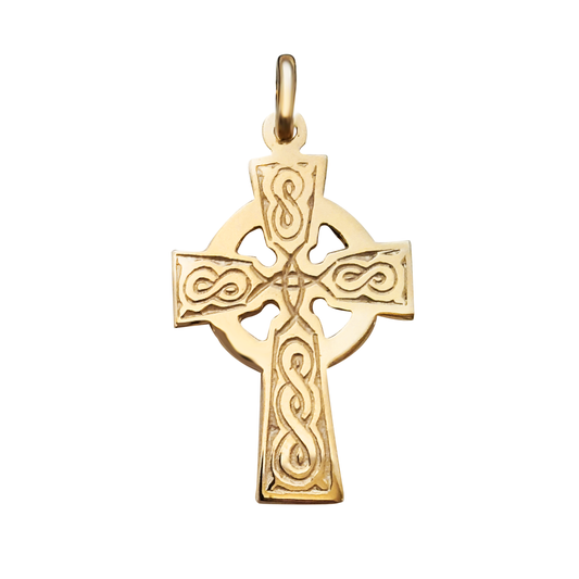 9ct 22mm Celtic Cross