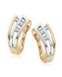 9ct 2T CZ Huggies