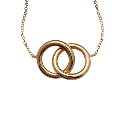 9ct Double rings necklace