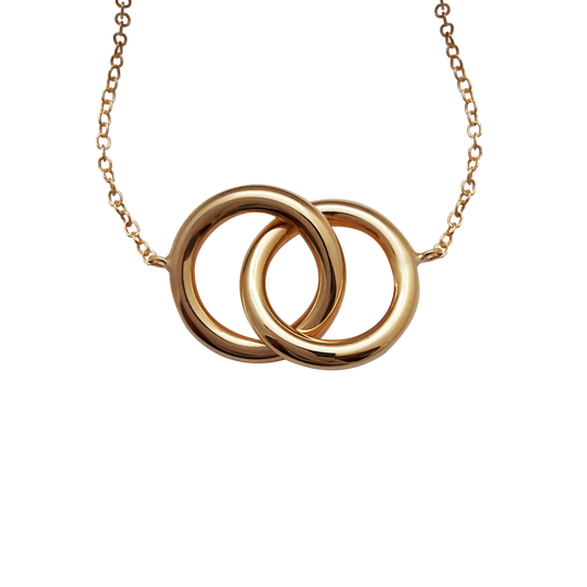 9ct Double rings necklace