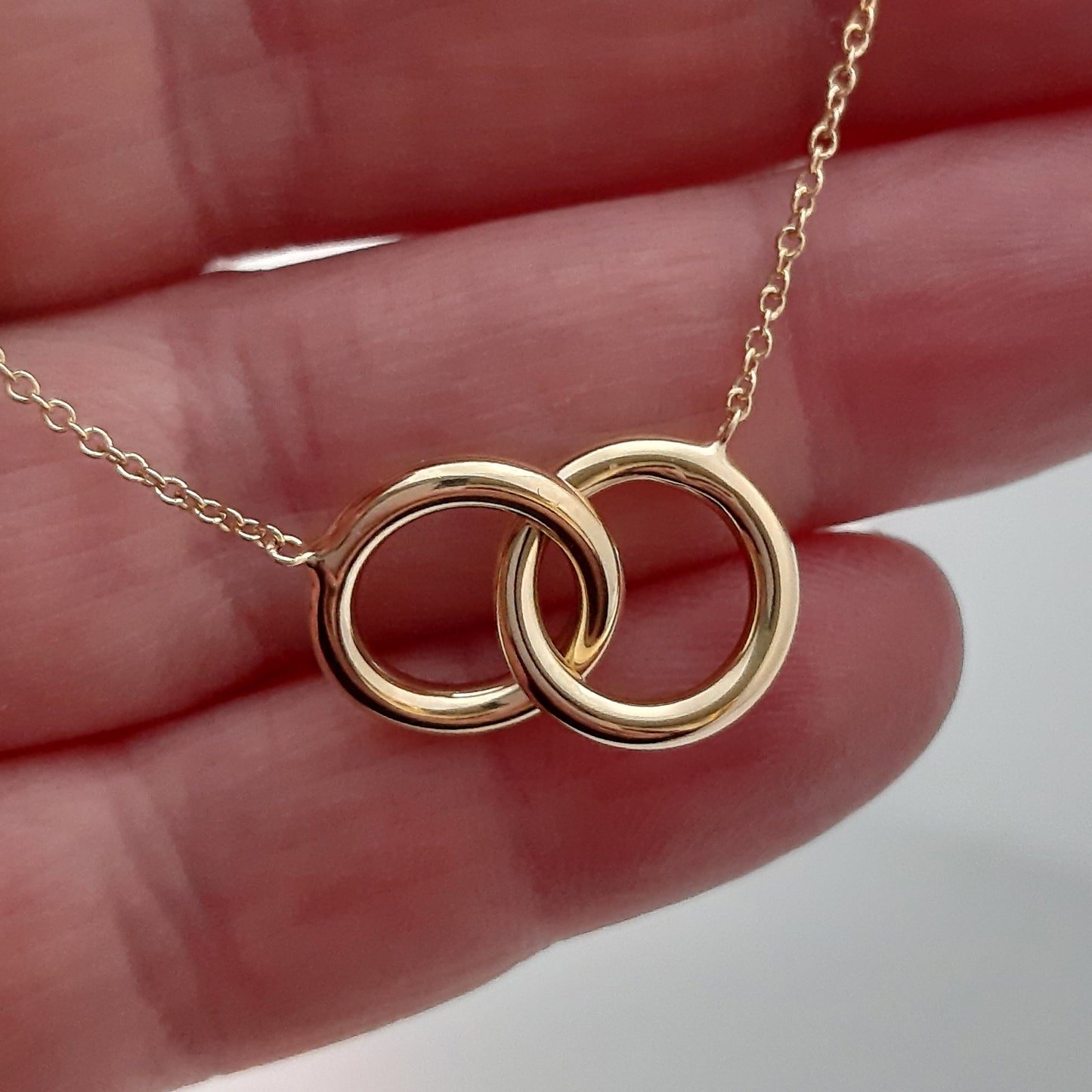 9ct Double rings necklace