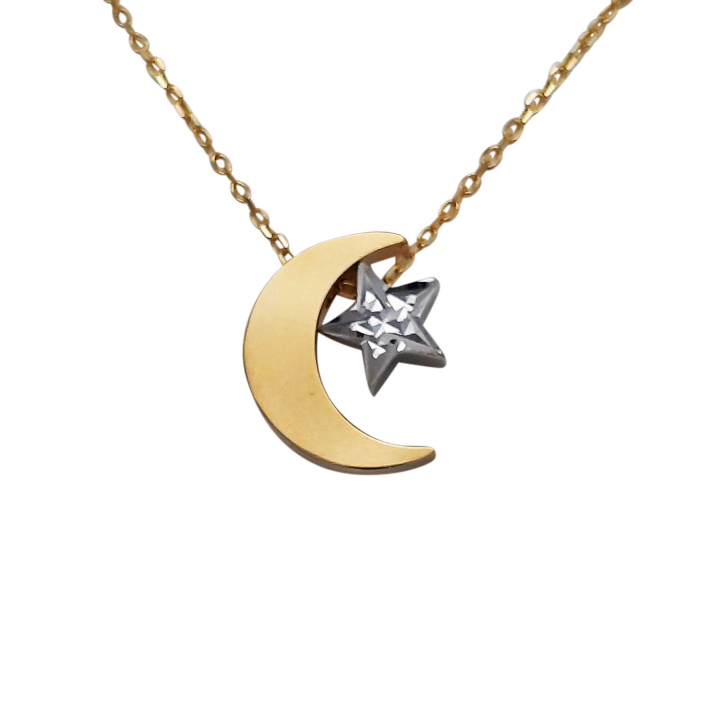 9ct Moon and Star necklace