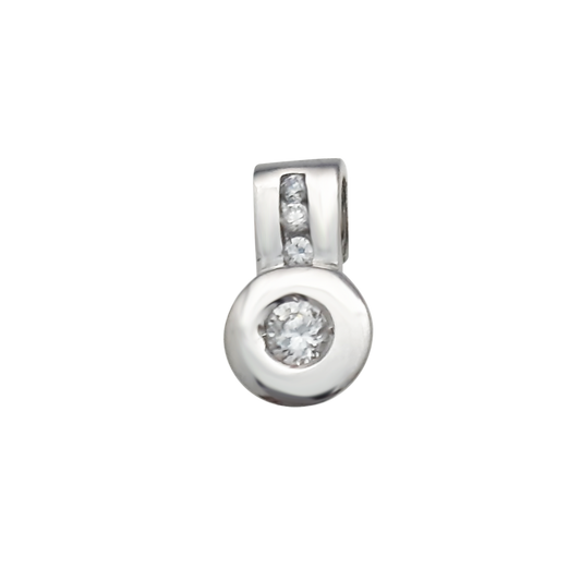 9ct Circle Cz Channel Slider