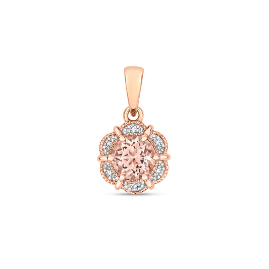 9ct RG Dia/Morganite