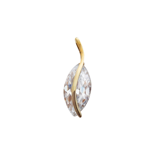 9ct Cz Marq Cz w/ Curve