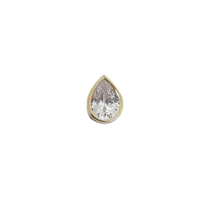 9ct 6 x 9mm Pear CZ