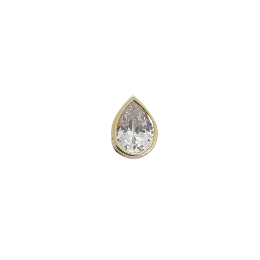 9ct 6 x 9mm Pear CZ