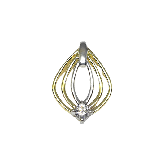 9ct CZ Open Design