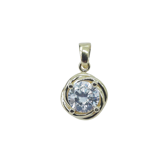 9ct 10mm CZ Knot
