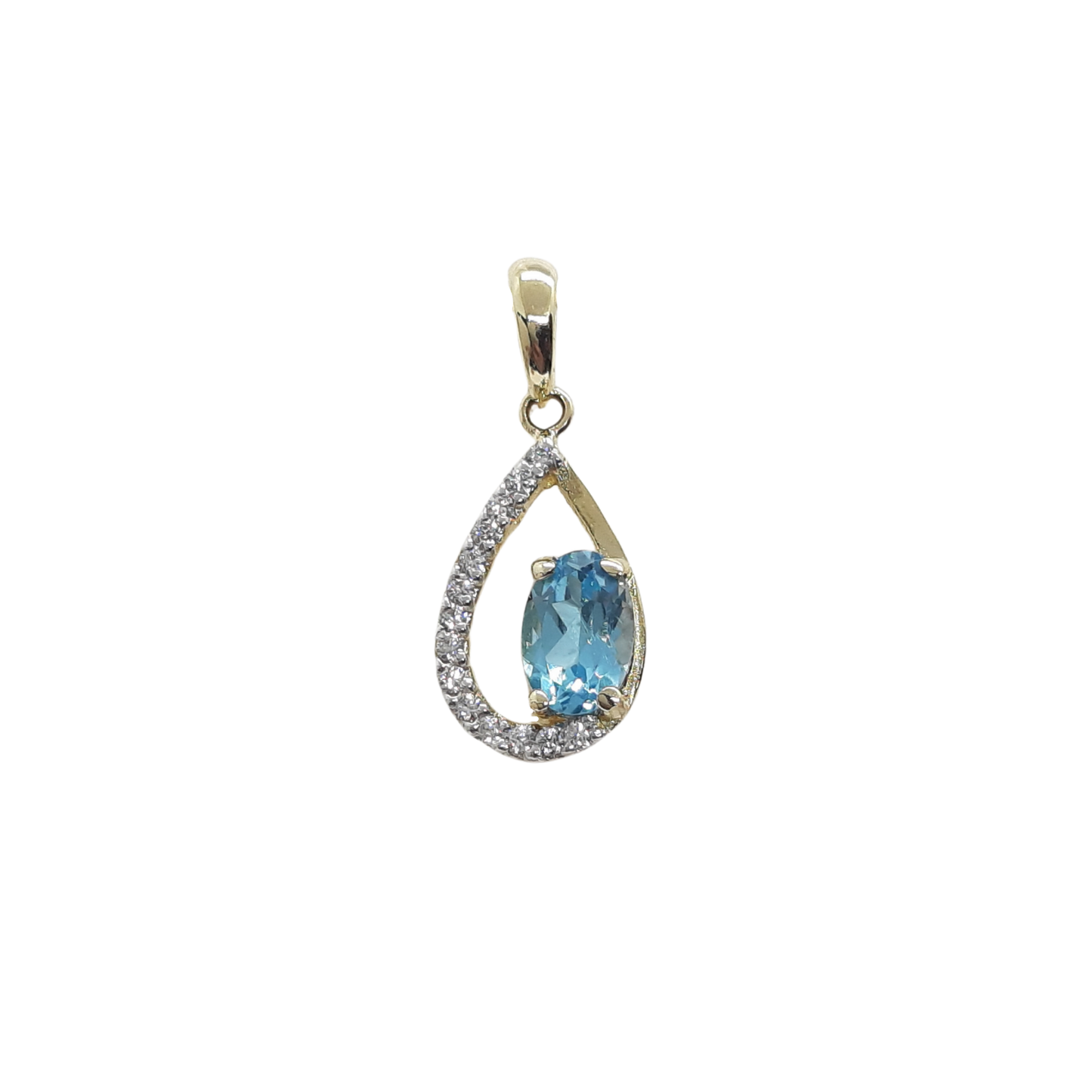 9ct Blue topaz cz
