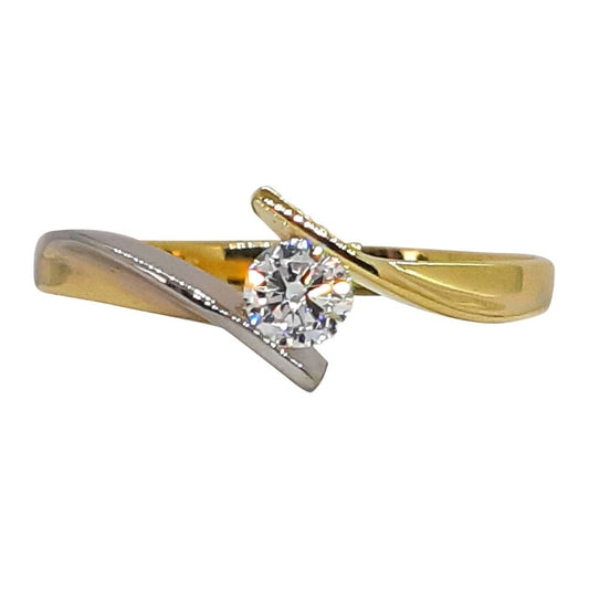 9ct 2Tone Twist Tension