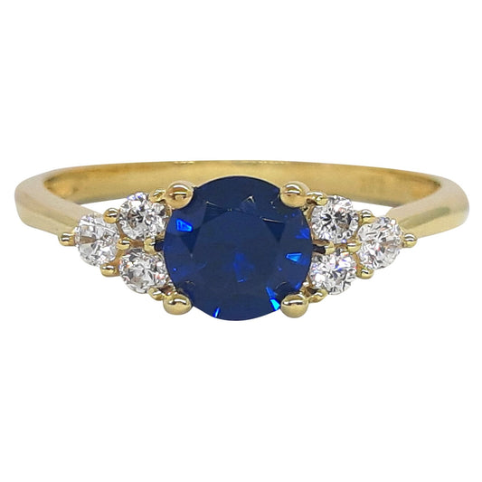 9ct 7Stone - Saph Blue