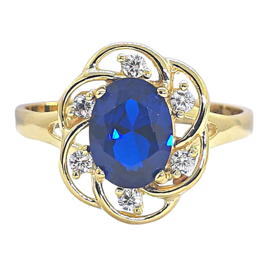 9ct Large Cluster - Blue