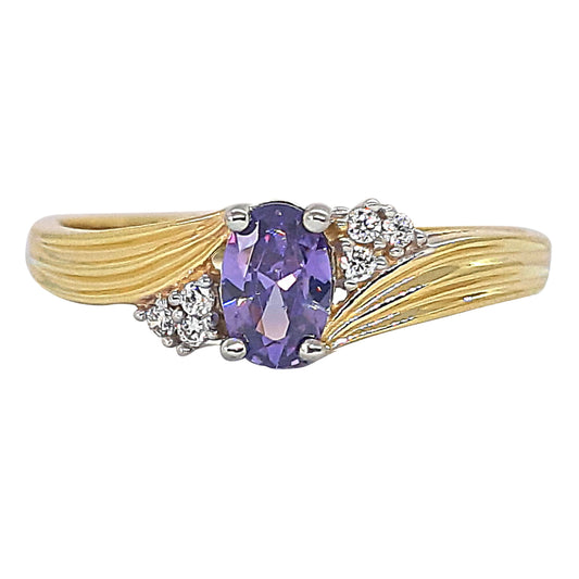 9ct Oval Amy Purple