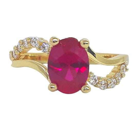 9ct Oval Twist - Red