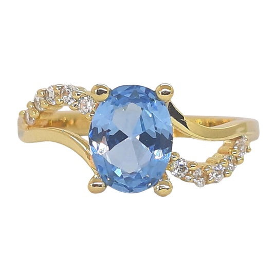 9ct Oval Twist - Blue