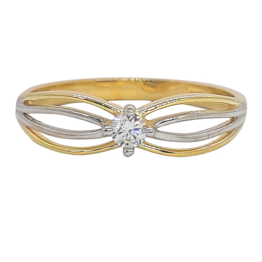 9ct 2 Tone Open