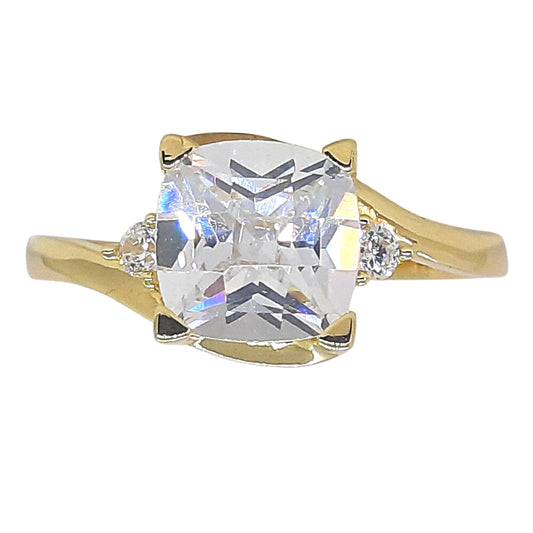9ct Cushion - Checker CZ
