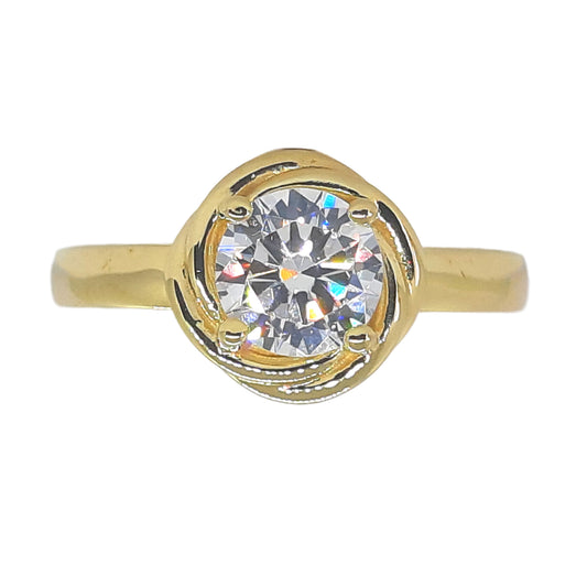 9ct Knot CZ Ring