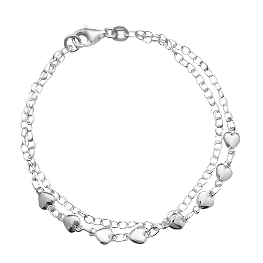 dbl Chain Hearts