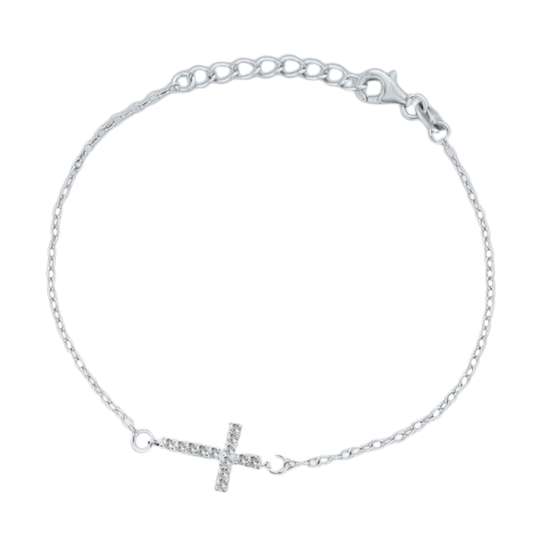 CZ Cross Side bracelet