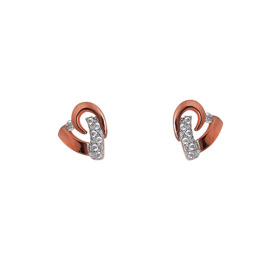 Heart Rose Studs