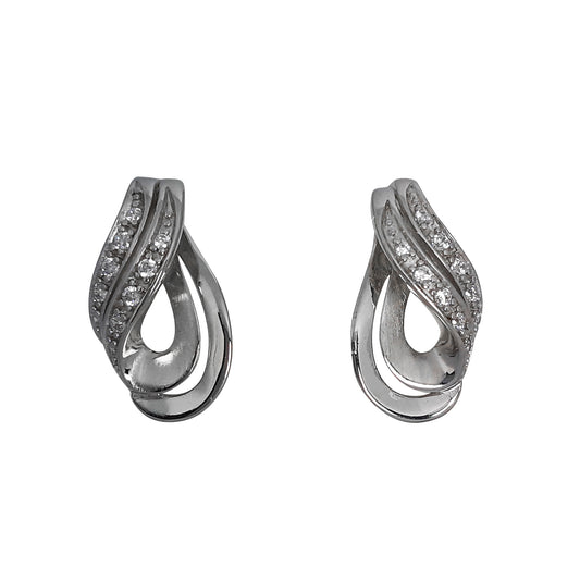 Pavé CZ Double Loop