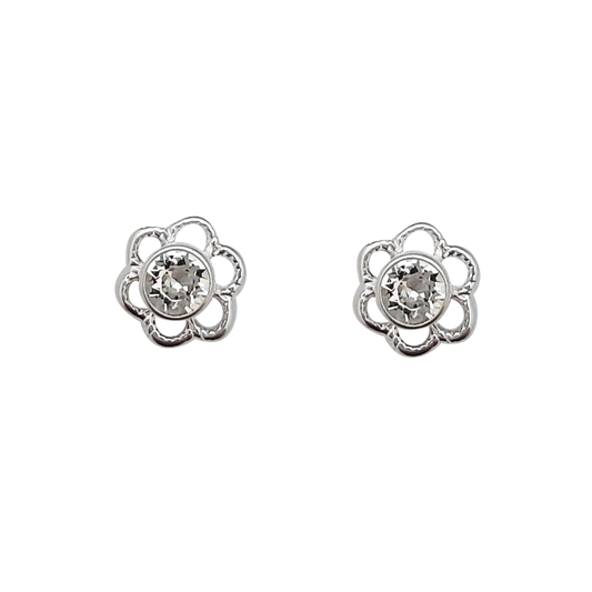 Flower CZ Stud