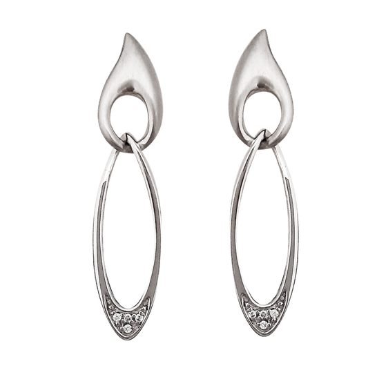 Satin/Polish Drop Stud