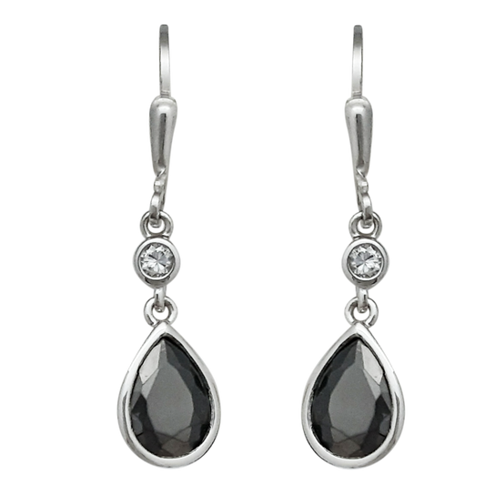 Black Pear Drop CZ GW