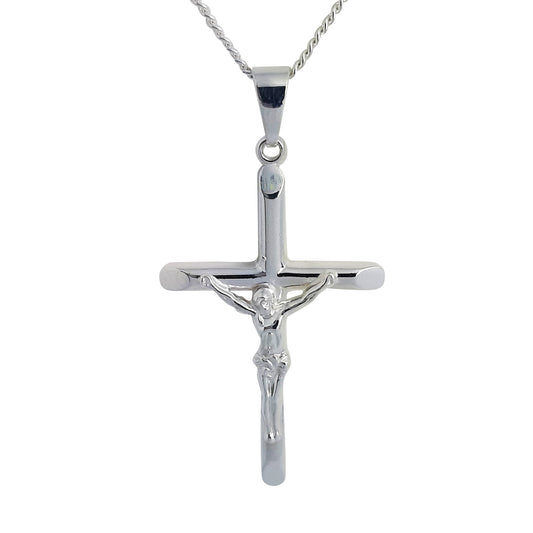 27mm Crucifix w. Chamfered ends.
