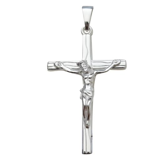 31mm Crucifix with wooden texture on cross