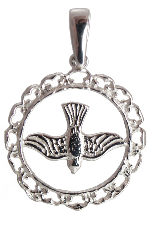 Confirmation, Dove, Open Frame, Round