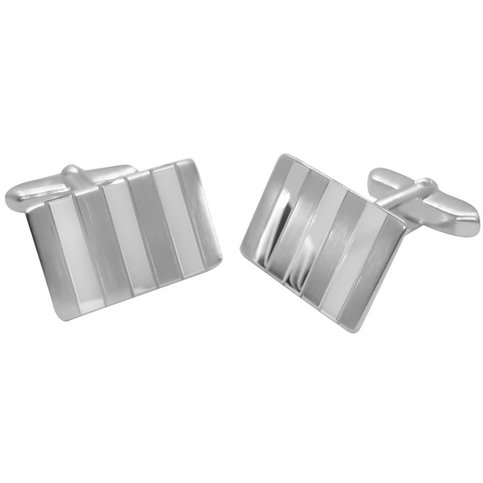 Lined Rect Cufflinks